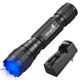 Wf-501bl Ultrafire Blue Light Flashlight 450-460nm Single Mode Led 1
