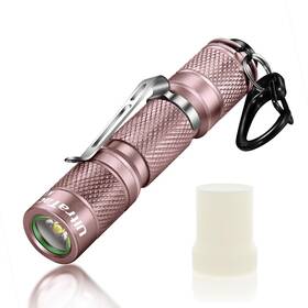 K1-pnk-1 Ultratac K1 180lm Pink Led Keychain Flashlight - Waterproof Aaa Mini Light With Push B