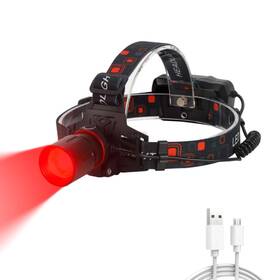 Unagea 797034320784 Red Light Headlamp Hunting Head Lamp Rechargeable With 3 Modes Zoomable