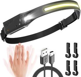 Lx200 Unbon 445027639698 Headlamp Rechargeable 230 Wide Beam Head Lamps Led Super Bright