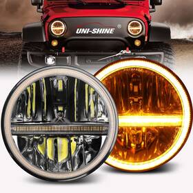 31dxj004-hp-2 Uni-shine 7 Inch Led Headlight Round Headlights H6024 W