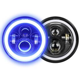 Uni-shine 784124641287 7 Inch Led Headlight Round H6024 Blue Halo