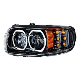 35786 United Pacific Inch Blackout Headlight Lh High Power 2008-24 Peterbilt 389