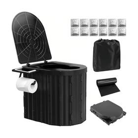 Uopbyea 110001001686 Portable Camping Toilet For Adults With Handle And Detachable Bracket