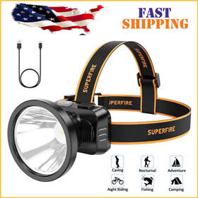 Cf3qotudj7w9e Usb Rechargeable Led Headlamp Flashlight Superfire Headlight Torch Waterproof