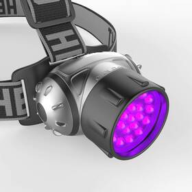 Uv Vision 744110804553 Led Black Light Headlamp - Adjustable Lightweight 4 Modes 1 Pack