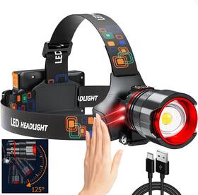Af-r3v-3 Uver Rechargeable Headlamp 90000 High Lumens Super Bright Led Head Lamp With Moti