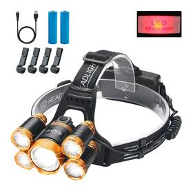 Yp003-gold Vaasee Rechargeable Headlamp 2000 Lumen Ultra Bright 5 Led Head Lamp For Adults Wa