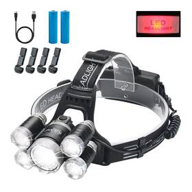 Yp003-silver Vaasee Rechargeable Headlamp 2000 Lumen Ultra Bright 5 Led Head Lamp For Adults Wa