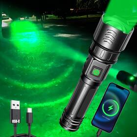 Va-f0 Vastfire ‎ Usb-c Rechargeable Green Flashlight Zoomable 1000 Yard Pressure Swit
