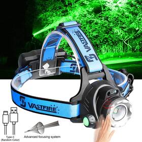 Spcaf0003 Vastfire Headlamp Rechargeable Super Bright Led Head Light Forehead Flashlight Fr Outdoor