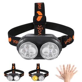 Km-2933 Vavofo Led Headlamp 3600mah Rechargeable 2400 Lumen 2 Colors Bright Motion Sensor