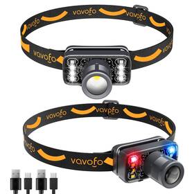 Vf-2922 Vavofo 2-pack Led Headlamp Flashlight 500 Lumen Rechargeable Waterproof Outdoor Hea