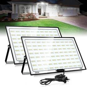 Lol200 Vayalt 200w Led Flood Light Outdoor 2 Pack 20000lm Bright Floodlight Outside