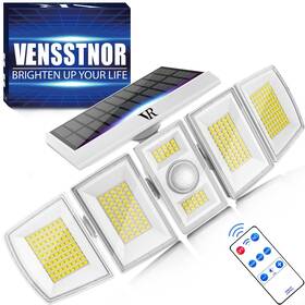Ly-sl-5h-wht-1p-us1-new Vensstnor Solar Lights Outdoor Motion Sensor - 400% Brighter 7000k 3000lm 5 L