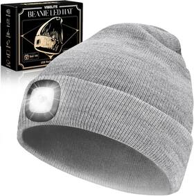 Vb02 Vibelite Led Beanie Hat With Light Usb Rechargeable Headlamp Gifts For Men