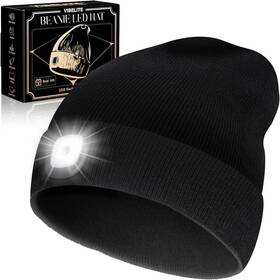 Vbhl-1  Vibelite Led Beanie Hat With Light Usb Rechargeable Headlamp Gifts For Christmas
