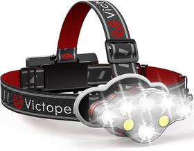 Victoper 445041536560 Rechargeable Headlamp 8 Led 18000 High Lumen Bright Head Lamp With Red