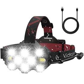 Victoper 748661298755 Headlamp Rechargeable 22000 Lumens Super Bright 10 Led Head Lamp 8 2 Mode H