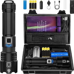 Vt-flv4000 Victoper Rechargeable Flashlight High Lumens Super Bright Flashlights 5 Modes Xhp 70
