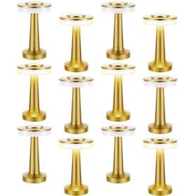Anb-vihose-68067 Vihose 12 Pcs Gold Cordless Table Lamps Led Portable Lamp With Touch Se