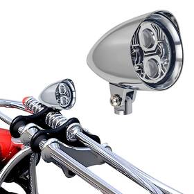 Hl1009-ch Vintgmt 4.5 Inch Motorcycle Headlight Led Headlamp Assembly Visor High Low Beam Bright Fo