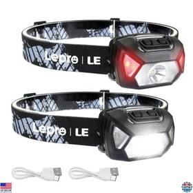 320014-2 Visit The Lepro Store Rechargeable Led Headlamp 6 Modes Waterproof High Lumen Adjustable Headband