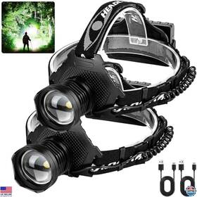 P121-2p Visit The Nj Forever Store 3000 Lumens Rechargeable Headlamp 5 Modes Usb Waterproof Adjustable Angle