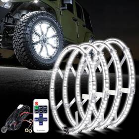 Vis-zs-wrs2 Viswiker 4pcs 15.5 Inch Super Bright Double Row White Wheel Lights Rim With Remote