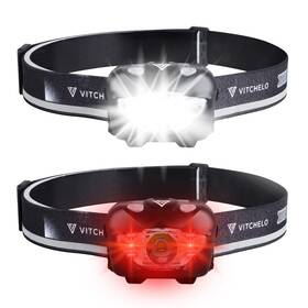 Vitchelo 850018403733 Head Lamp Led Rechargeable 600 Lumens 6 Modes Ipx4 Waterproof