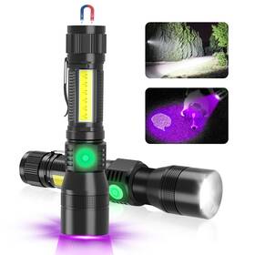 Uv-s016-2 Vnina Uv Rechargeable Flashlights Tactical 1000 High Lumens 3 In 1 Led Black Light