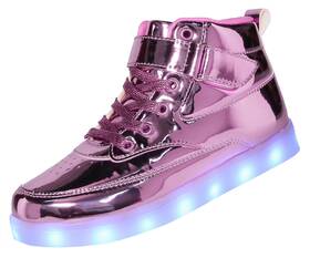 Voovix 957999839729 Kids Led Light Up Shoes Usb Charging Flashing High-top Sneakers For Boys And