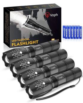 Voph 711544742807 Flashlight 4 Pack 5 Modes High Lumen Tactical Led Flash Light Lumens B