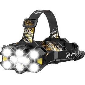 Voph 717121025453 Rechargeable Headlamp Flashlight Super Bright Head Lamp 12 Modes Motion Sen