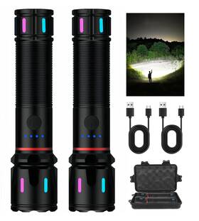Ca-166 Wahliwahli 2 Pack Led Rechargeable Flashlights High Lumens 1000 Super Bright Zo