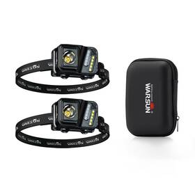 Warsun 753448432567 Rechargeable Lightweight Headlamp 2 Packs 750 Lumens Running And Black