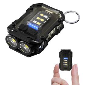 Sq10 Warsun Clip On Flashlight Rechargeable Mini Edc Keychain Compact