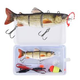 Watalure 411523897727 Robotic Swimming Fishing Electric Lures 5.12 Inch Usb Rechargeable Led Light Wobb