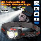 Waterproof Led Headlamp Usb Rechargeable Headlight Head Lamp Flashlight Camping