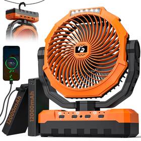 Fa-gy03 Wavmill 24000mah Camping Fan - 9-inch Detachable Rechargeable Battery Opera... Fast Ship