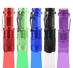Wayllshine 607841994699 Multicolored Flashlight Pack Red Blue Green 395 Uv White Led