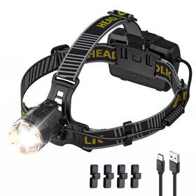 V136-h Weejunki 1 000 Lm Rechargeable Headlamp 90 Adjustable Head Lights For Forehead