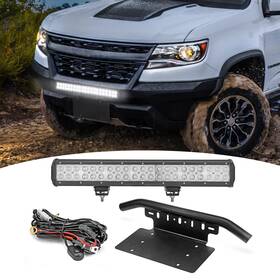 7030200203ws Weisen 20 Inch 126w Led Light Bar And License Plate Holder Mounting Bracket 6x12