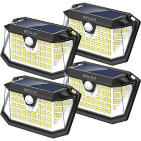 Welalo 339130531544 Solar Motion Sensor Lights Outdoor 3 Modes/4 Pack/188 Led 270 Wide Angl