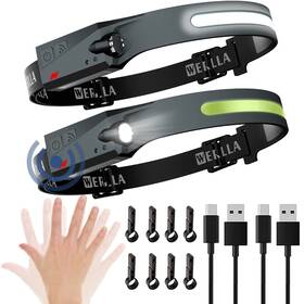 Werlla 605500502889 Led Headlamp 2 Pack Rechargeable Headlamps 1200 Lumen Wide Beam 230 Lllumination