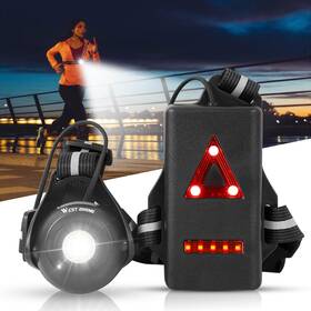 1a-xh-yp0701241 West Biking Night Running Lights Usb Rechargeable Chest Light With 90 Adj