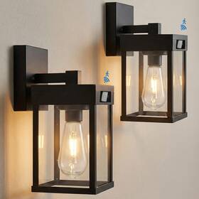 So064-1-bl Wihtu Solar Wall Lights Outdoor Set Of 2 Porch With 3 Lighting Modes