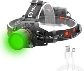 Windfire Yts Us Lh Gn1 Ba Green Light Hunting Headlamp Rechargeable 600 Lumens Bright Led Headli