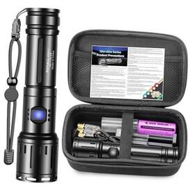 Nf1138 Wishdeal Led Rechargeable Flashlights High 200 000 Lumens Super Bright Flashlight With