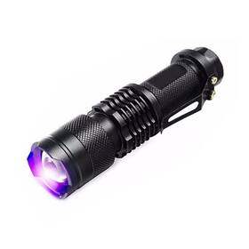 Sk68 Wollcocer 466590629381 Black Light Uv Flashlight Led 7w 300lm Zoomable Ultraviolet Blue T
